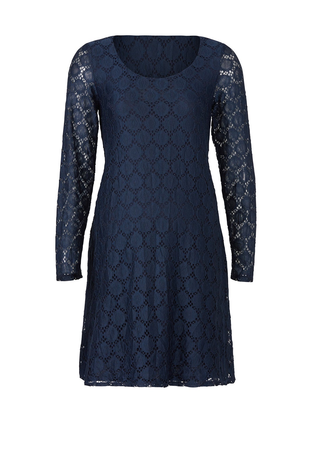 Navy Dot Lace Maternity Dress by Ingrid & Isabel