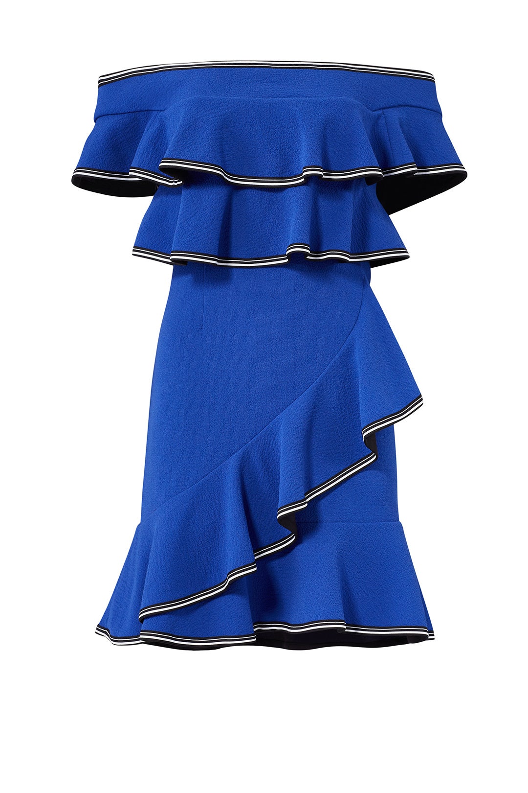 Cobalt Ruffle Mini Dress by Rebecca Vallance 3