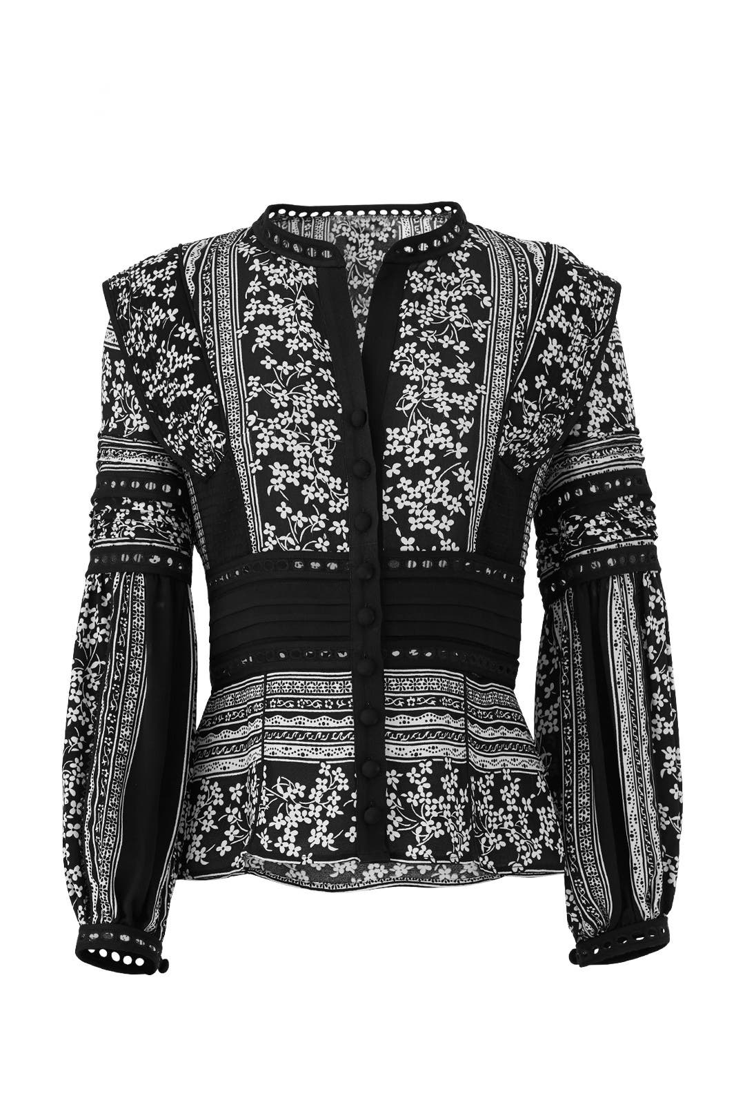Black Floral Keely Top by Sea New York
