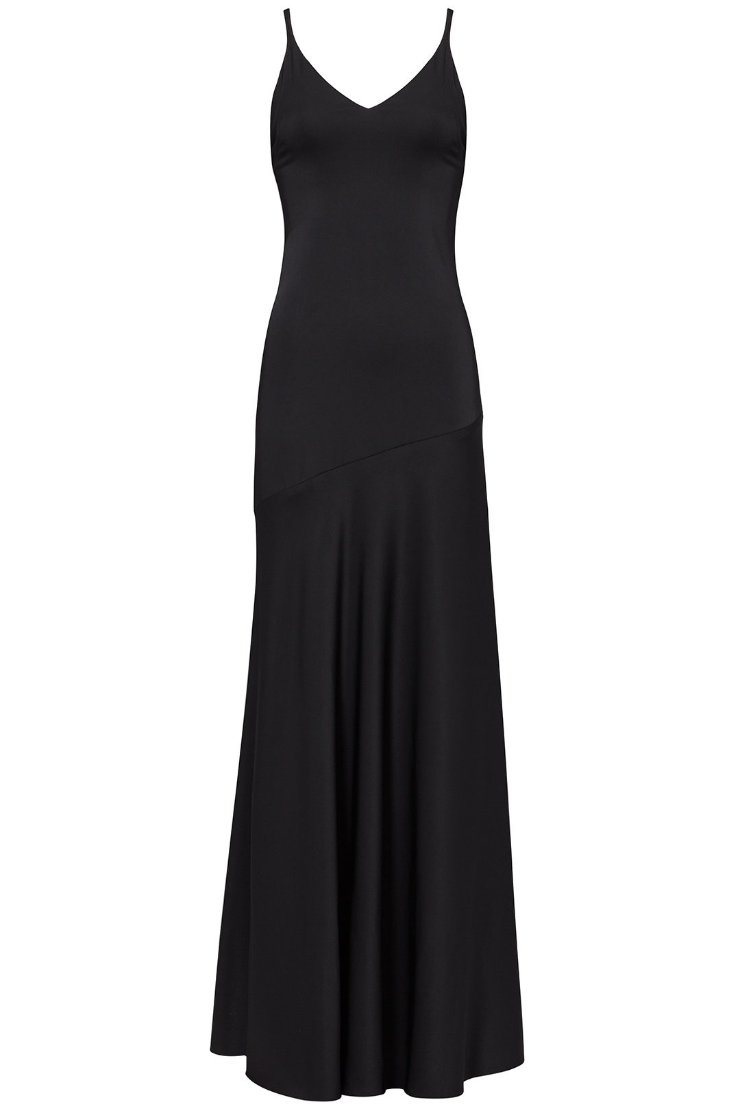 Black Silk Slip Gown by Cedric Charlier