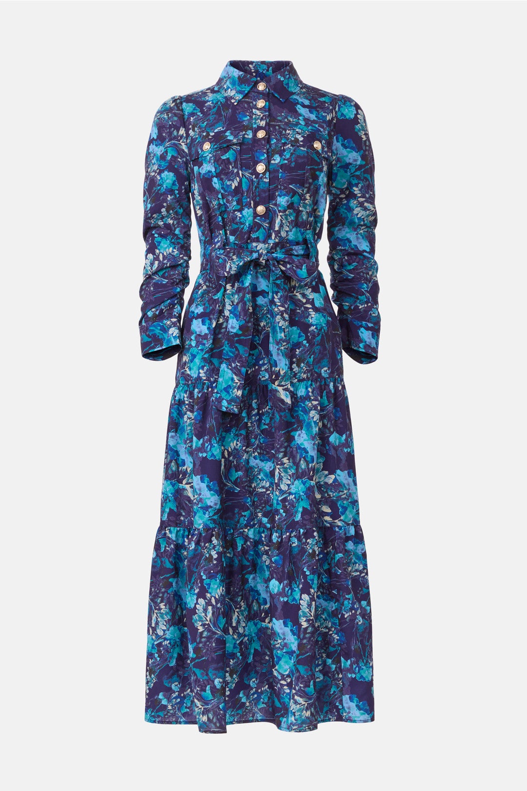 Printed Tie Waist Shirt Dress by Derek Lam 10 Crosby x RTR 4