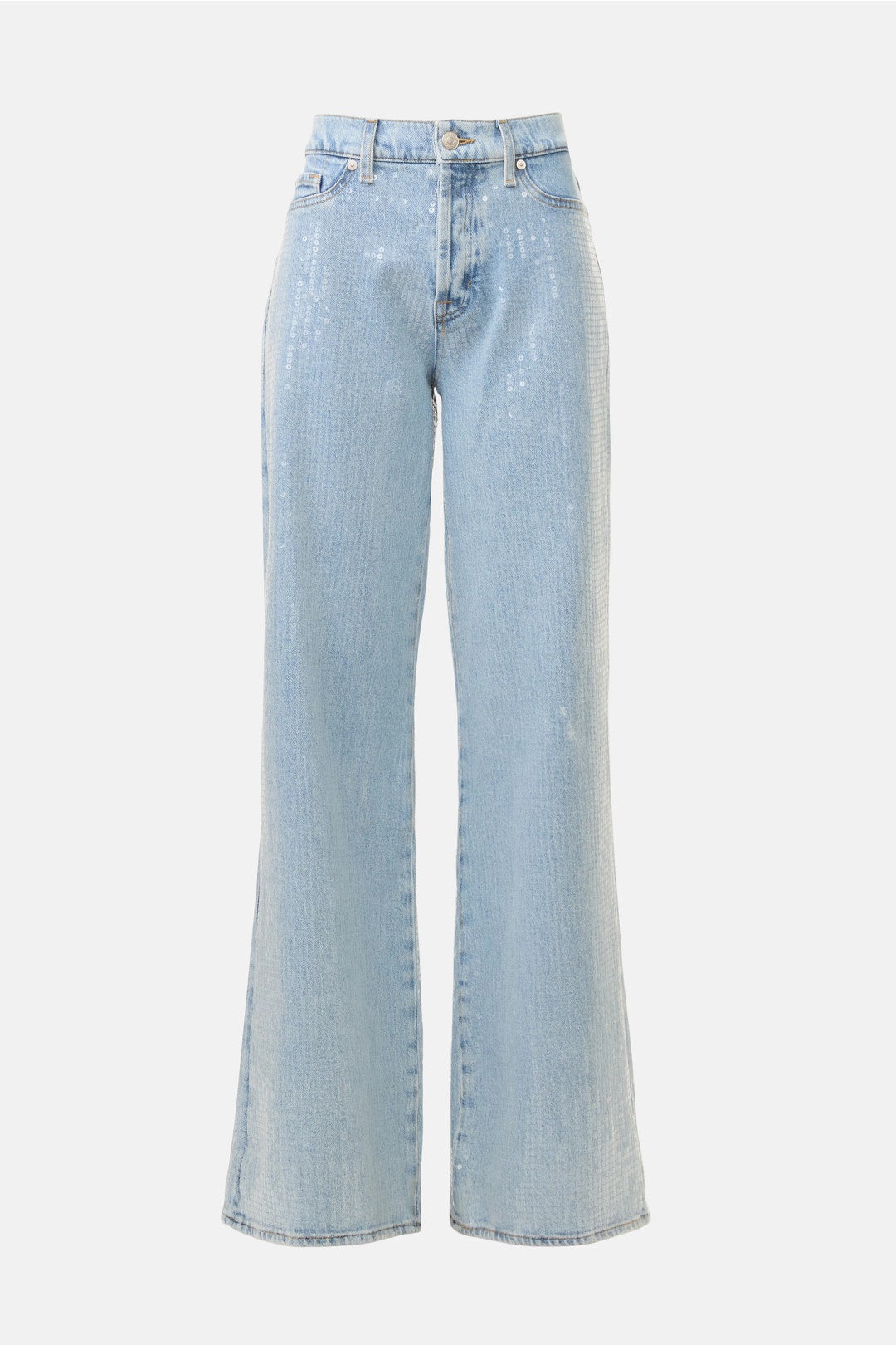 Lotta Sequin Wide Leg Jeans by 7 For All Mankind 4