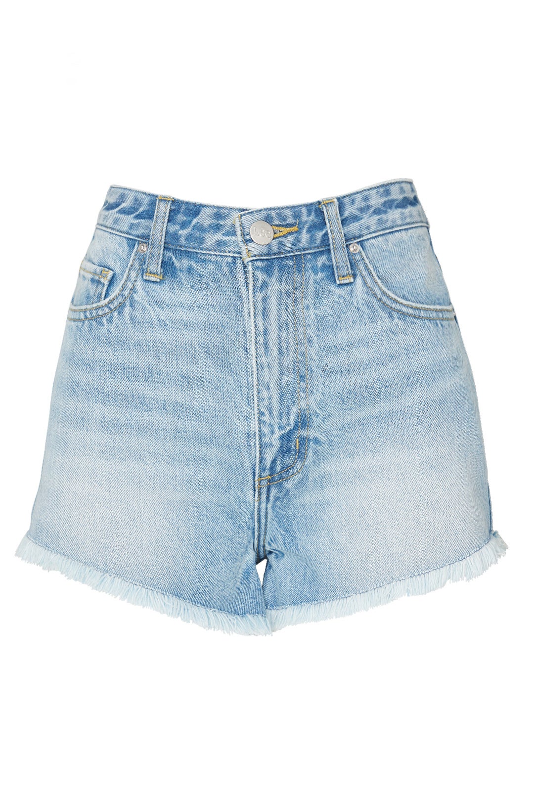 Blue Cut Off Shorts by LEE