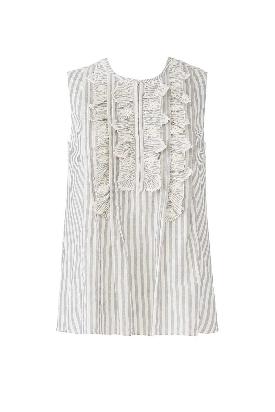 Ruffled Eyelet Stripe Top by Rebecca Taylor NYC