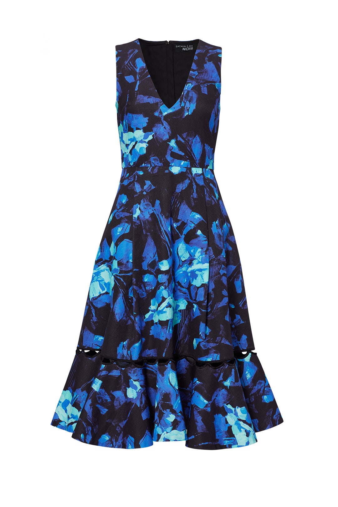 Blue Vibrant Floral Dress by Sachin & Babi 3