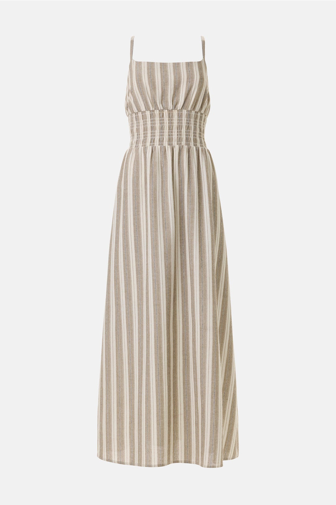 Striped Waist Detail Midi Dress by The Good Journey