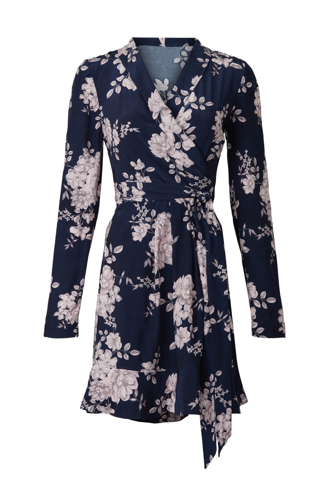 Navy Floral Wrap Dress by Marissa Webb x RTR 4