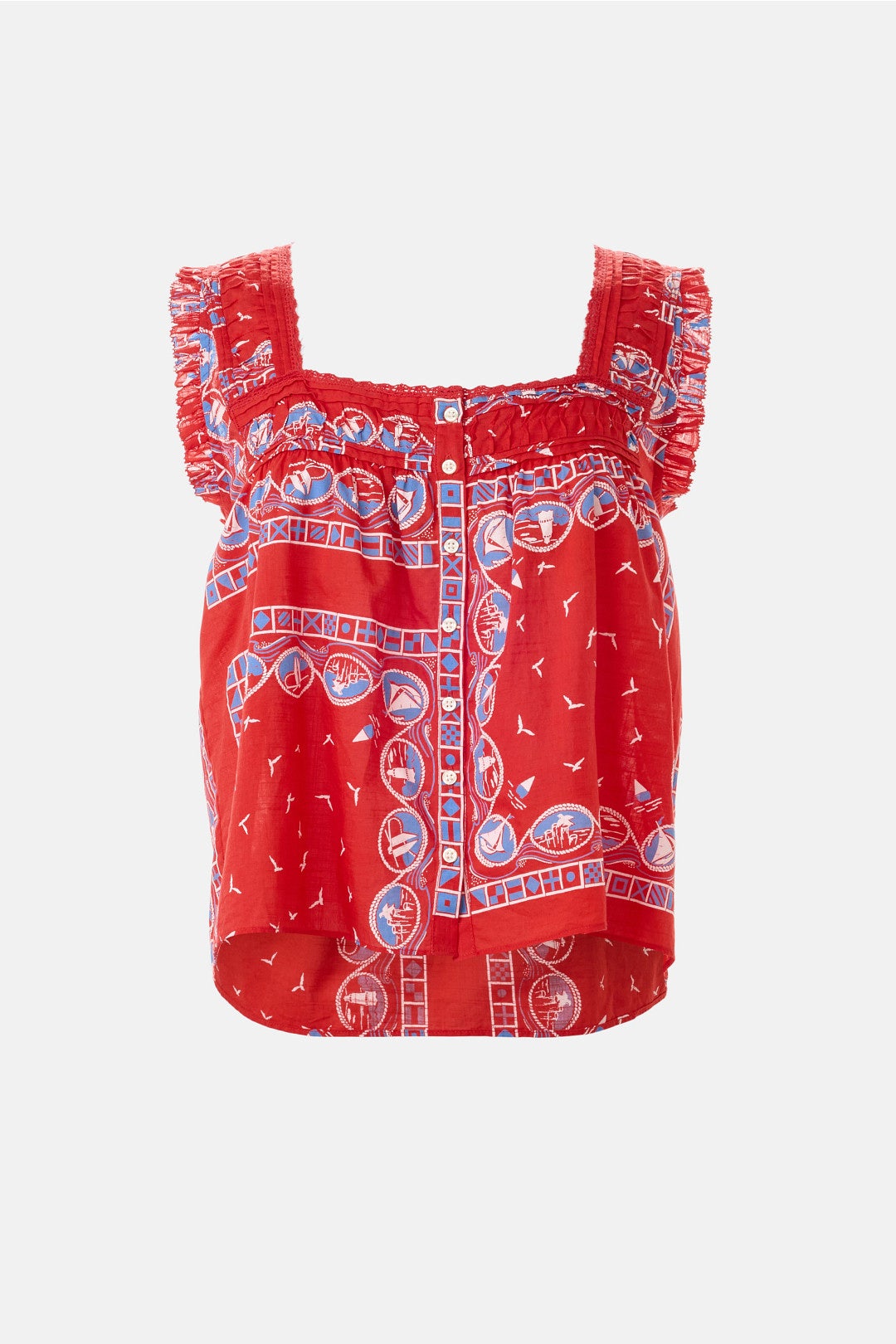 Victorian Pleat Tank Top by The Great.