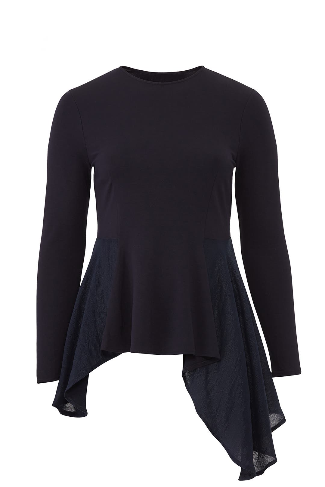 Asymmetrical Peplum Top by LOST INK | Rent the Runway