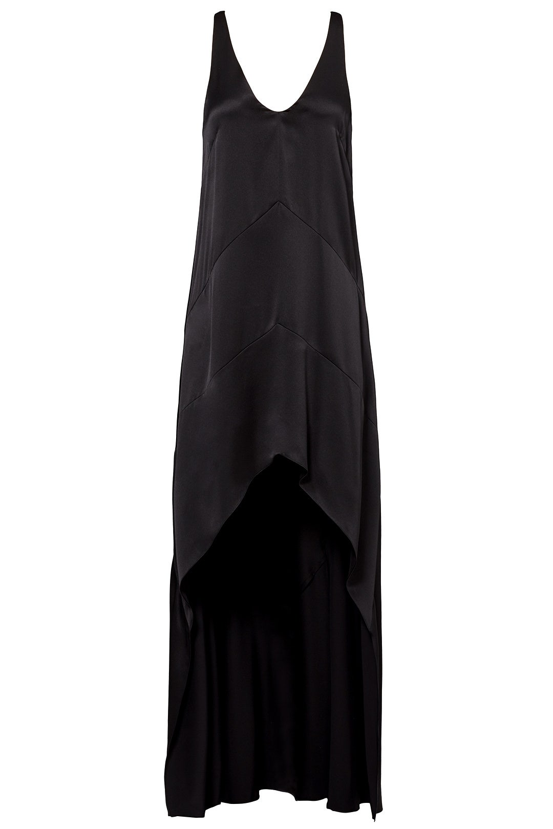 Black High-Low Slip Gown by Narciso Rodriguez
