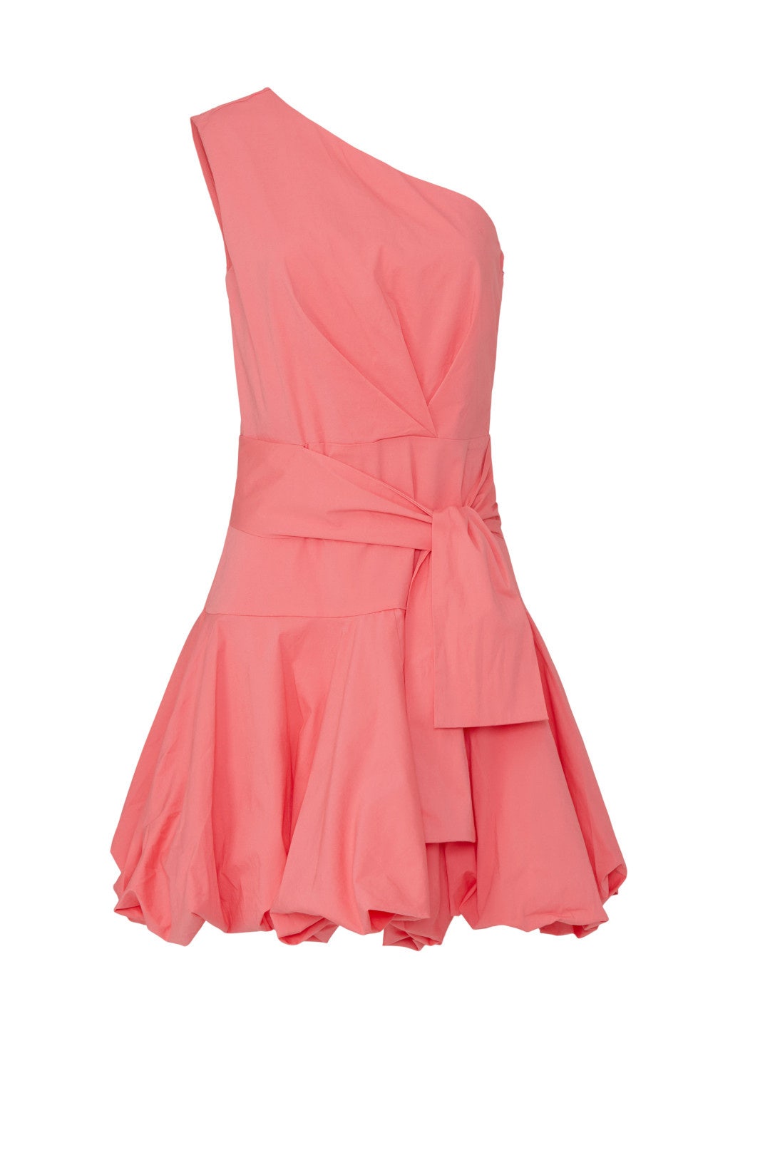 Coral One Shoulder Puff Dress by Derek Lam 10 Crosby x RTR