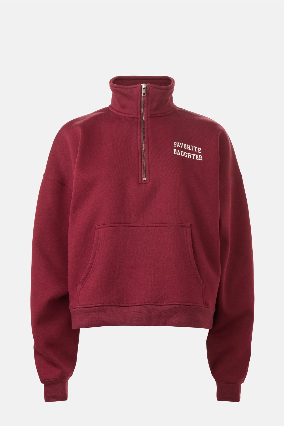 Three Quarter Zip Collegiate Pullover by Favorite Daughter 4