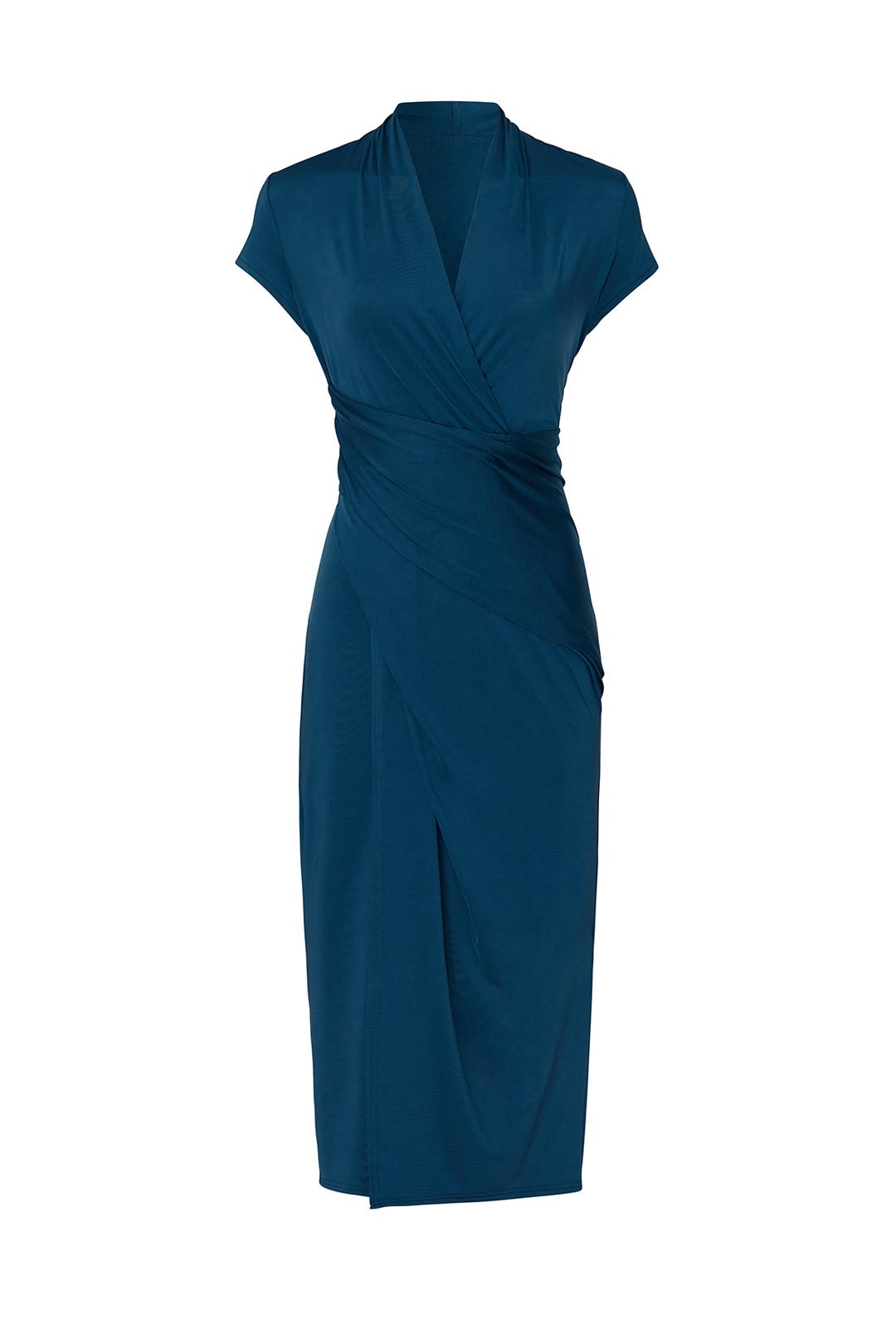 Steel Blue Faux Wrap Dress by Great Jones 3