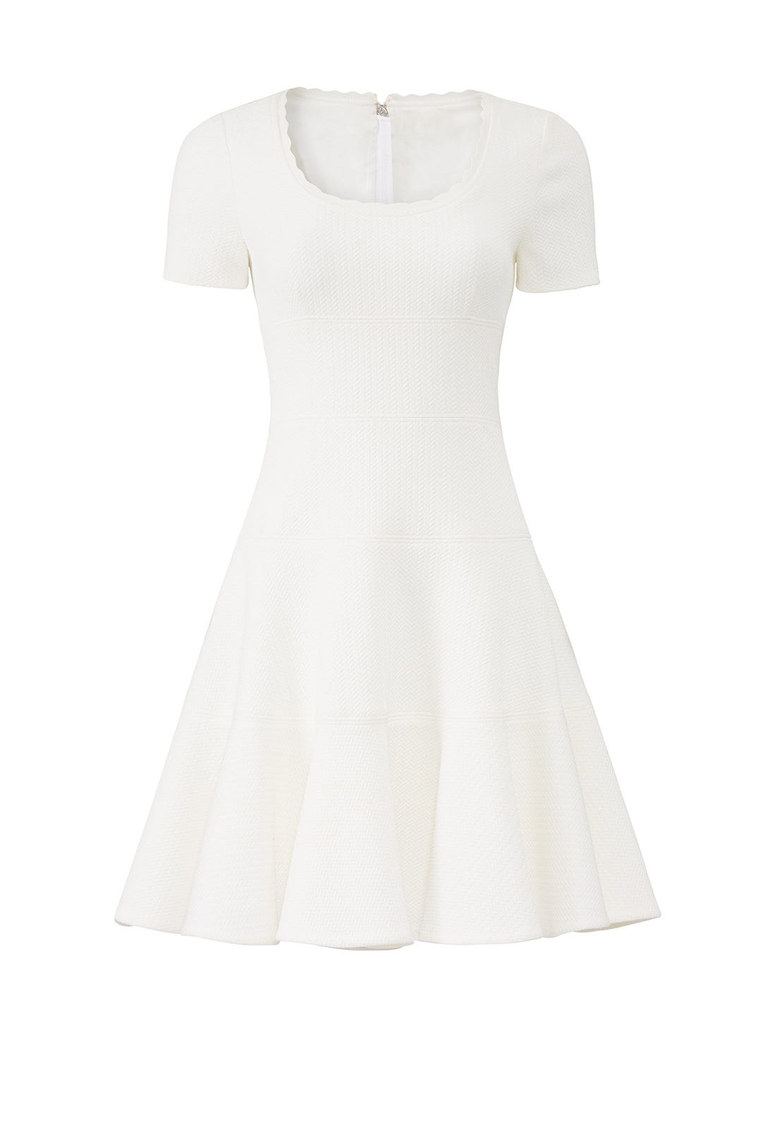 Stretch Texture Scoop Neck Dress by Rebecca Taylor NYC