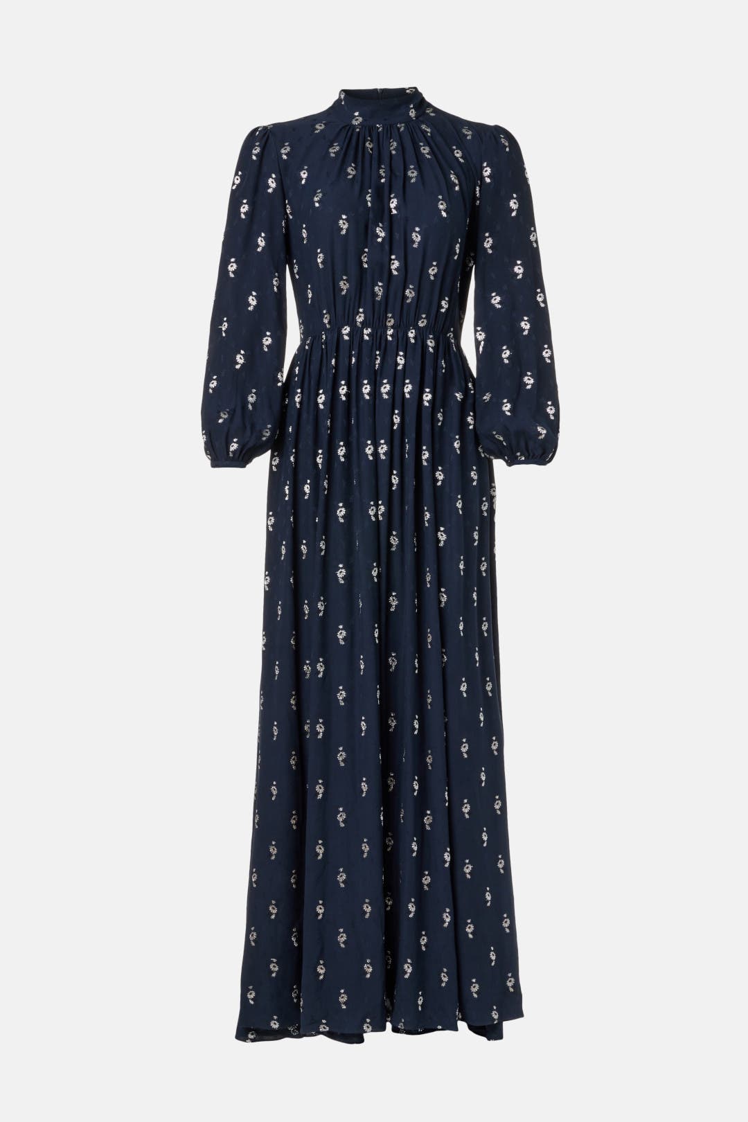 Navy Highneck Ruched Dress by Adam Lippes | Rent the Runway