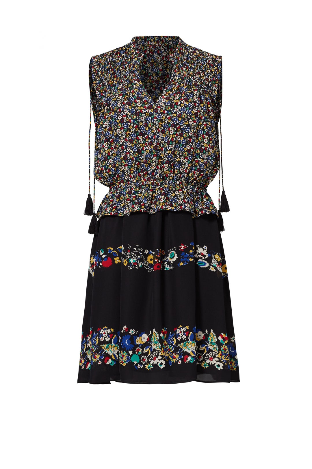 Floral Stripe Mash Up Dress by Derek Lam 10 Crosby