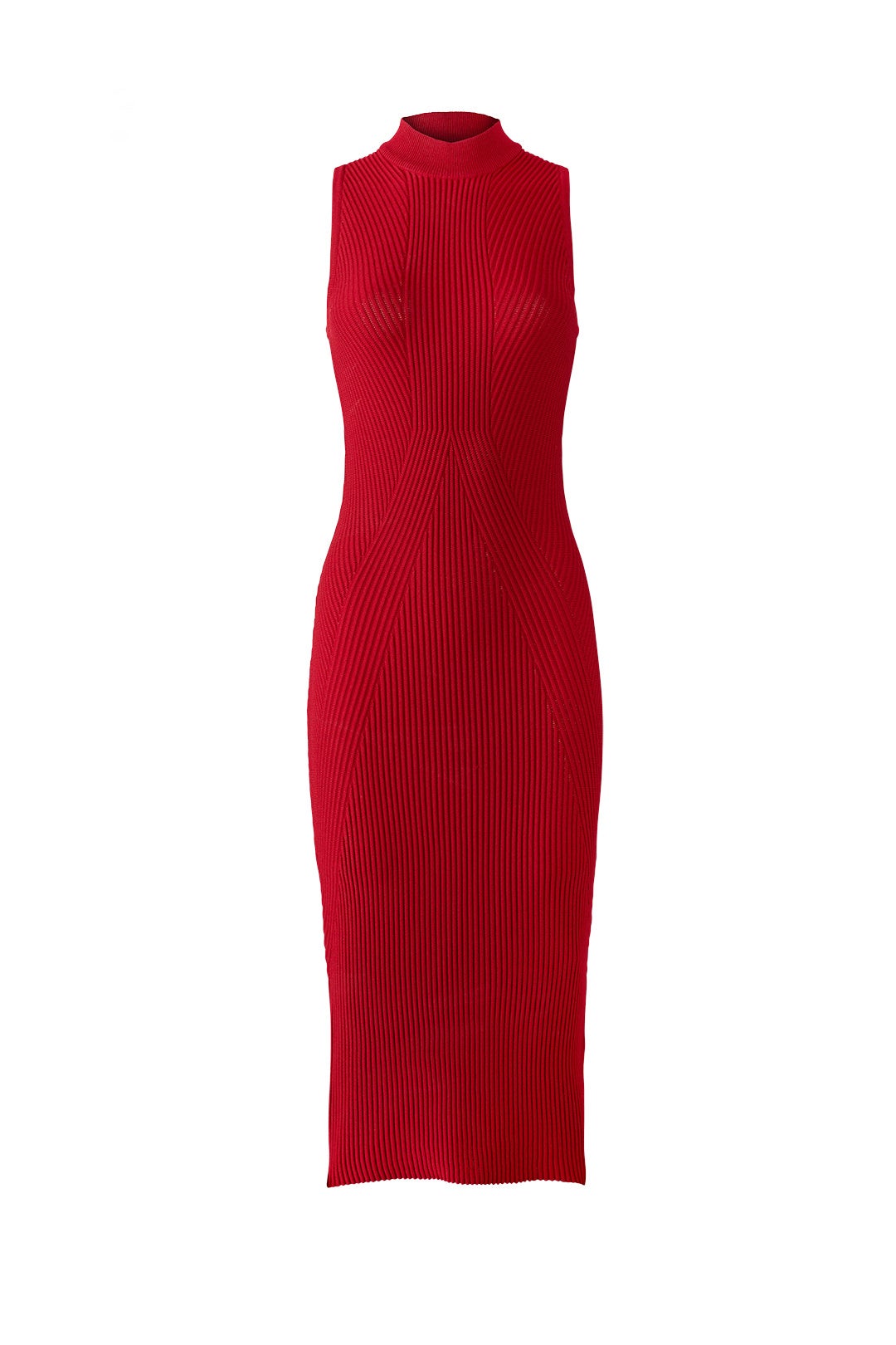 Red Ribbed Sheath by Nicole Miller 3