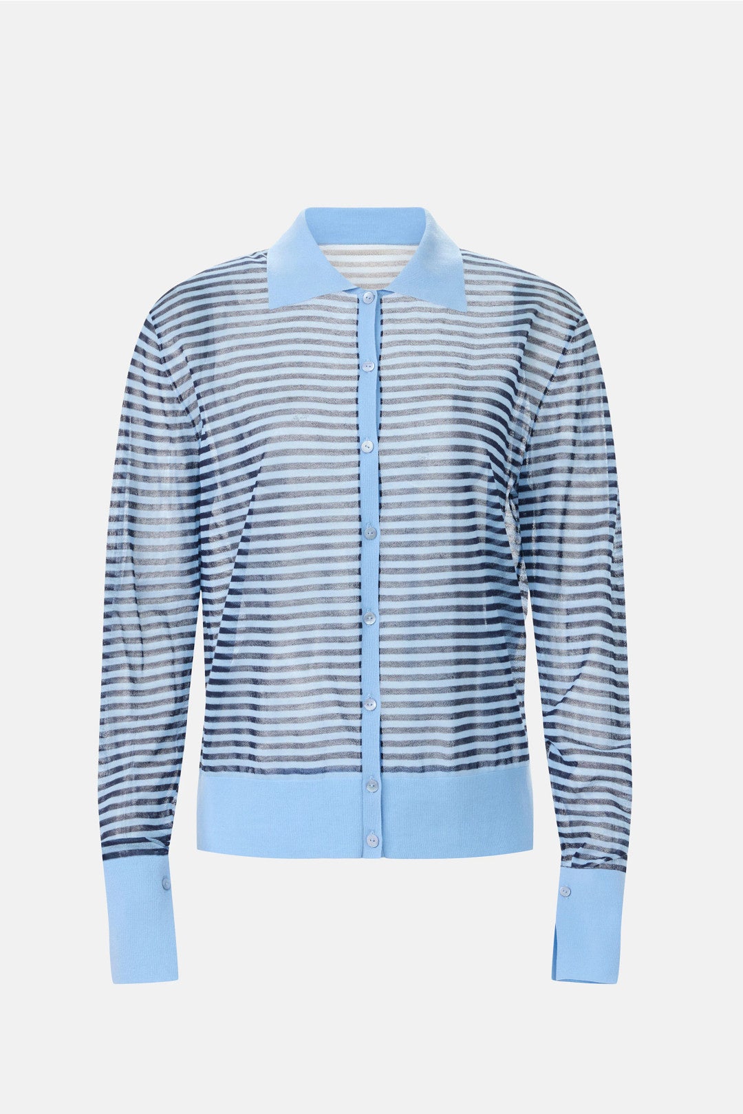 Collared Striped Cardigan by FRAME