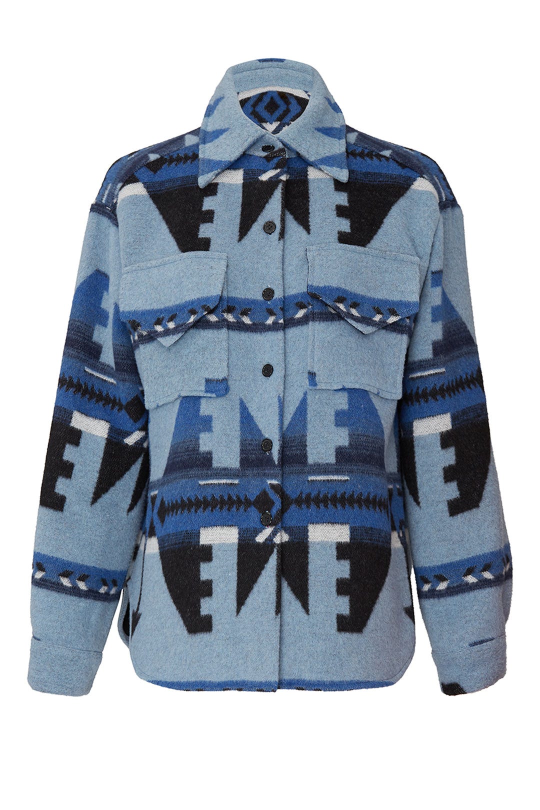 Blue Blanket Shirt Jacket by Fifteen Twenty 4