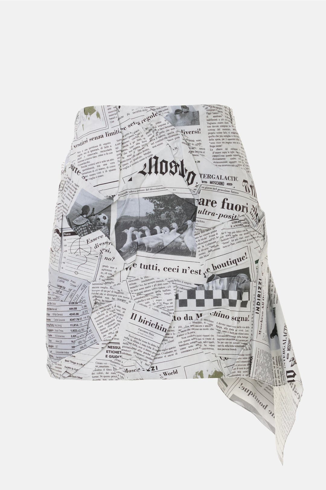 Newspaper Graphic Mini Skirt by Moschino | Rent the Runway