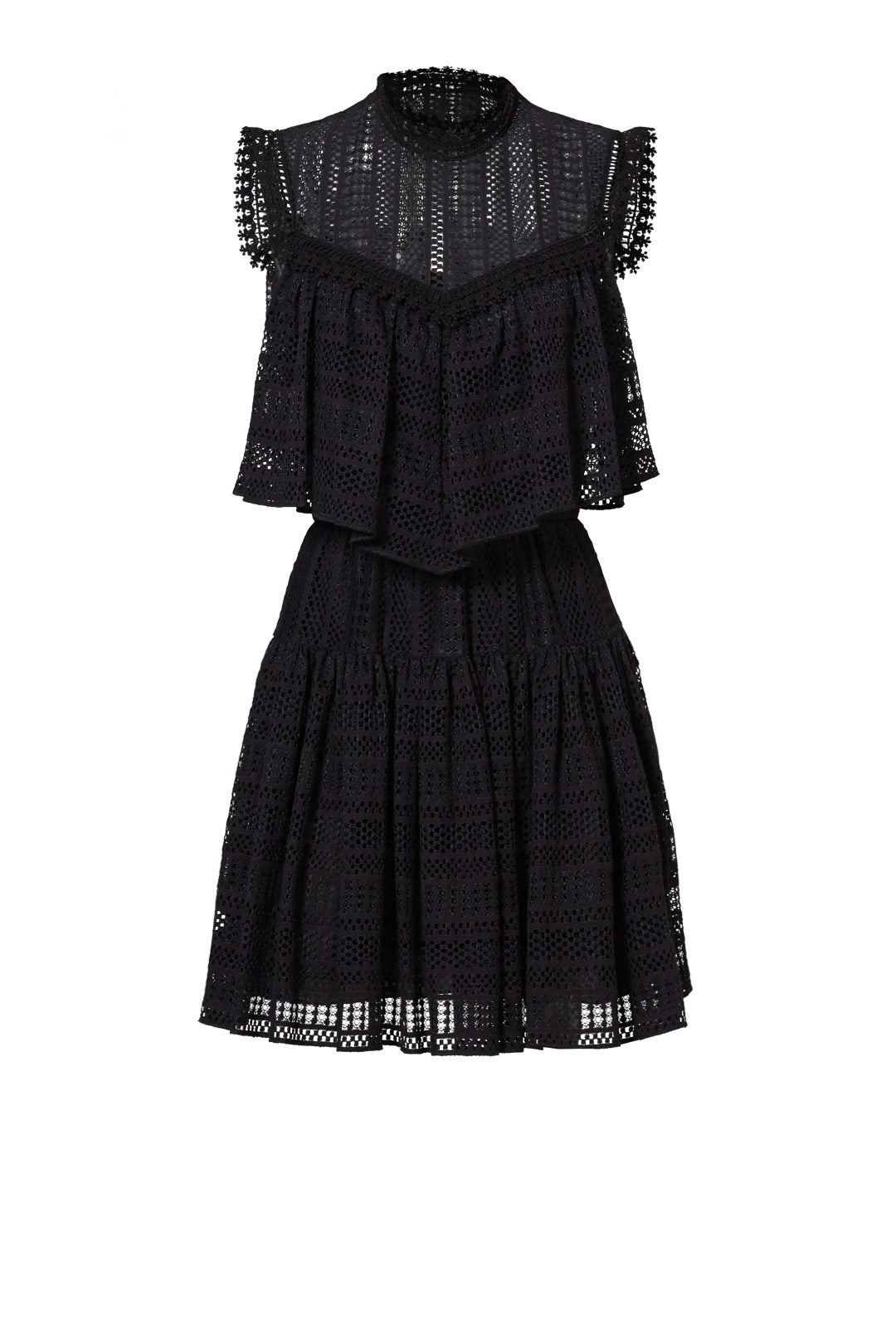Black Eyelet Ruffle Dress by Philosophy di Lorenzo Serafini 3