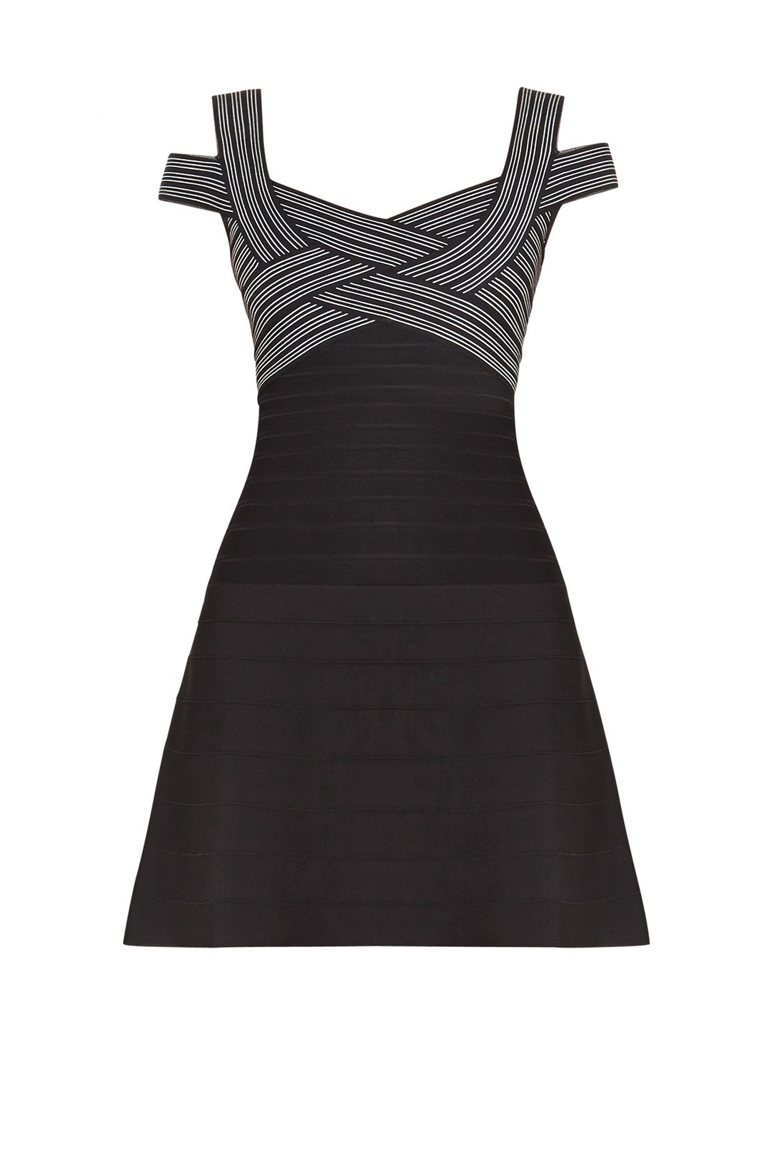 Sveta Jacquard Stripe Dress by Hervé Léger 3