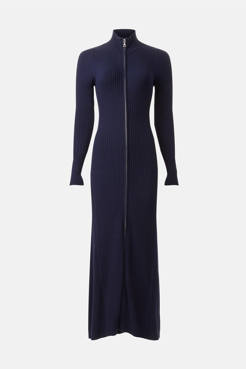 Knit And Denim Midi Dress by Sandro | Rent the Runway