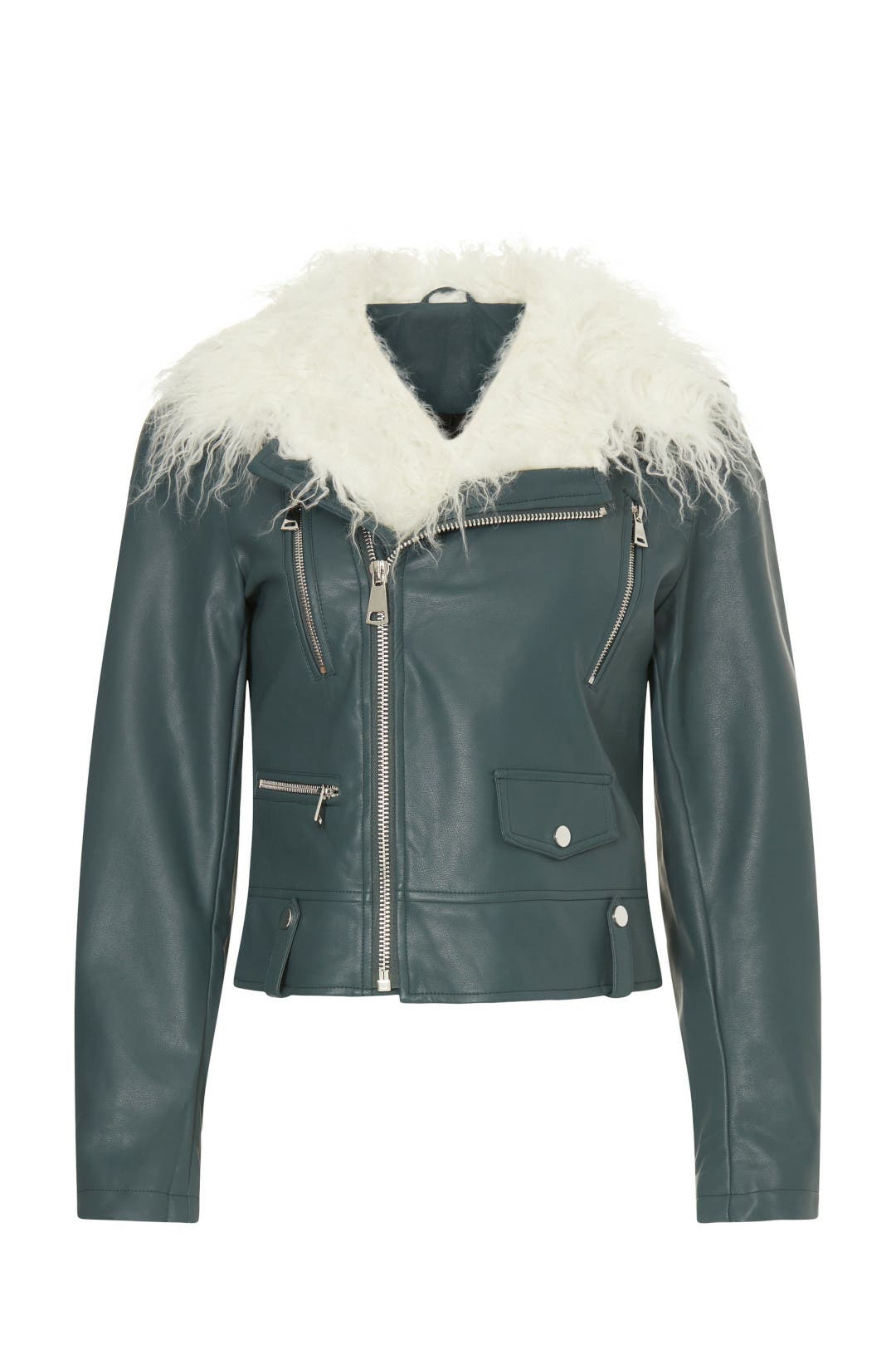 Dot Printed Asymmetrical Zip Jacket by Emporio Armani | Rent the