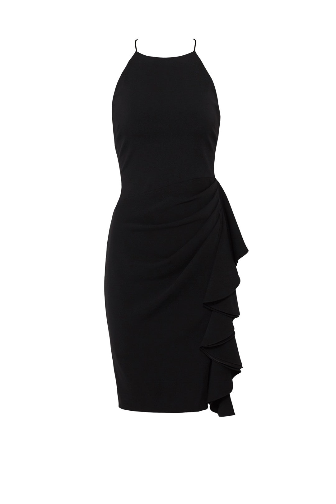 Black Ruffle Sheath by Badgley Mischka 3