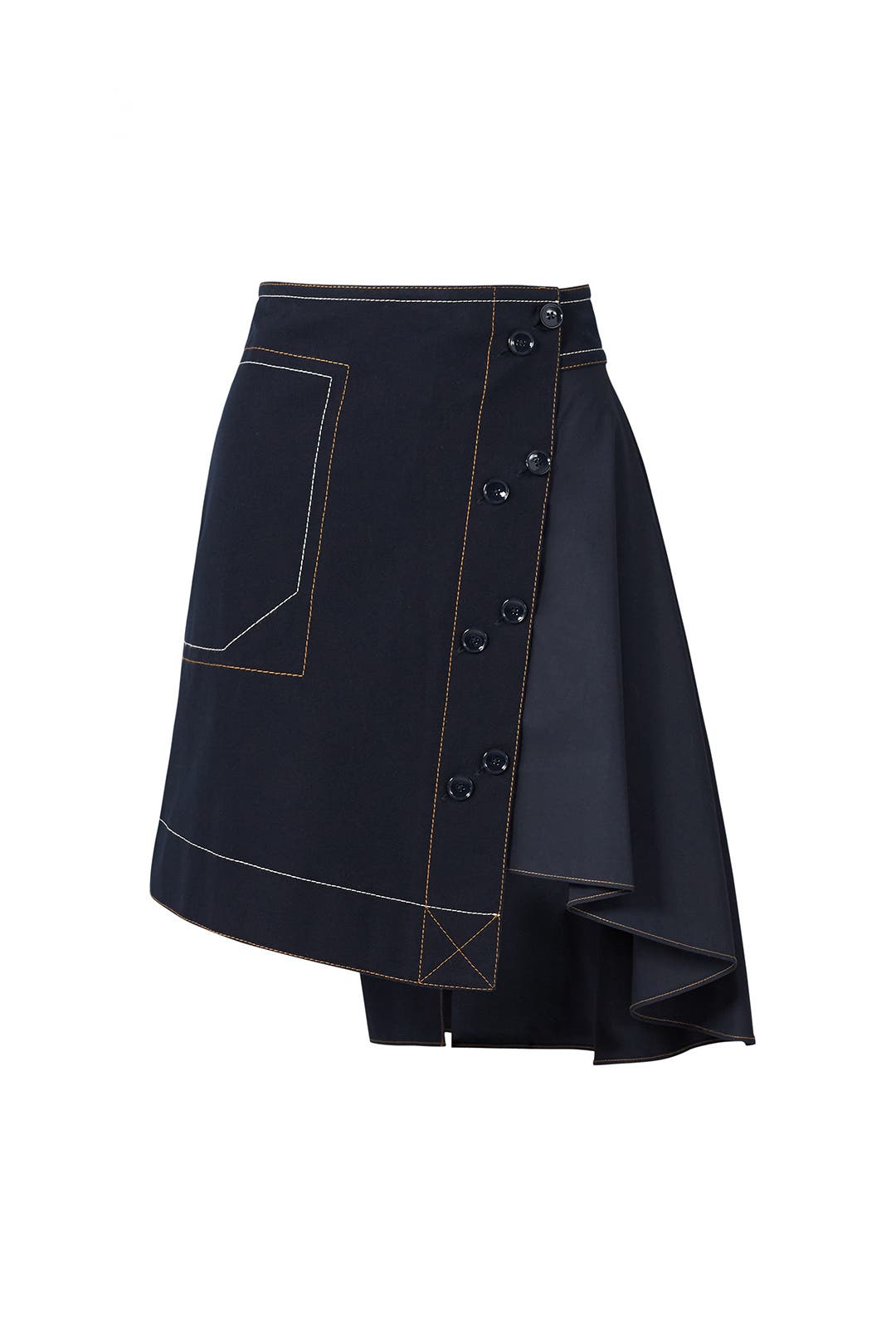 Midnight Navy Asymmetrical Skirt by Derek Lam 10 Crosby for $56 | Rent ...