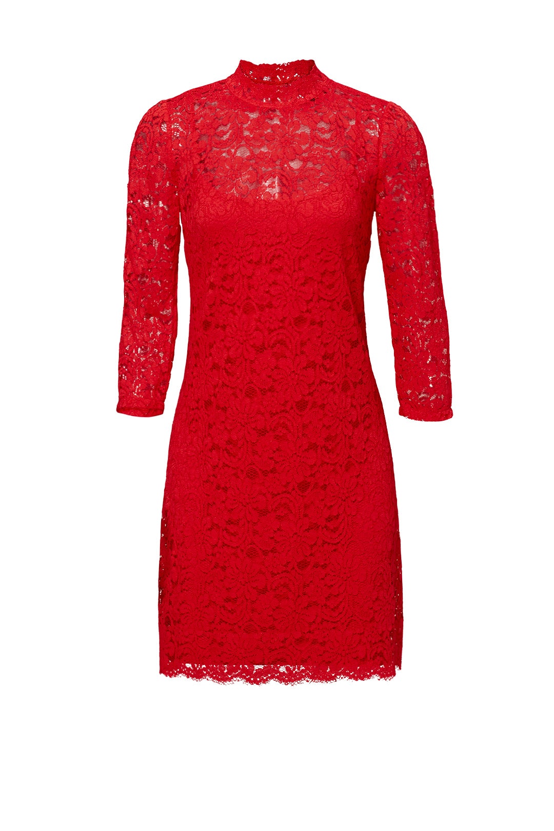 Red Mod Lace Dress by Slate & Willow 3