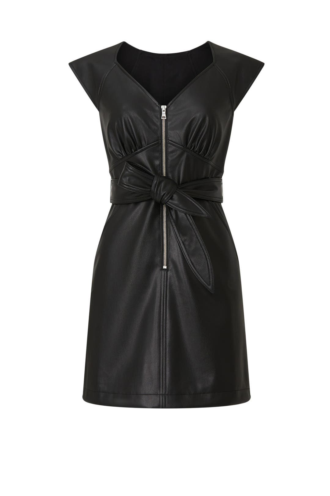 パーティードレス Runway Leather Dress Zip Closure Gianni Versace Halter Leather Mini Dress
