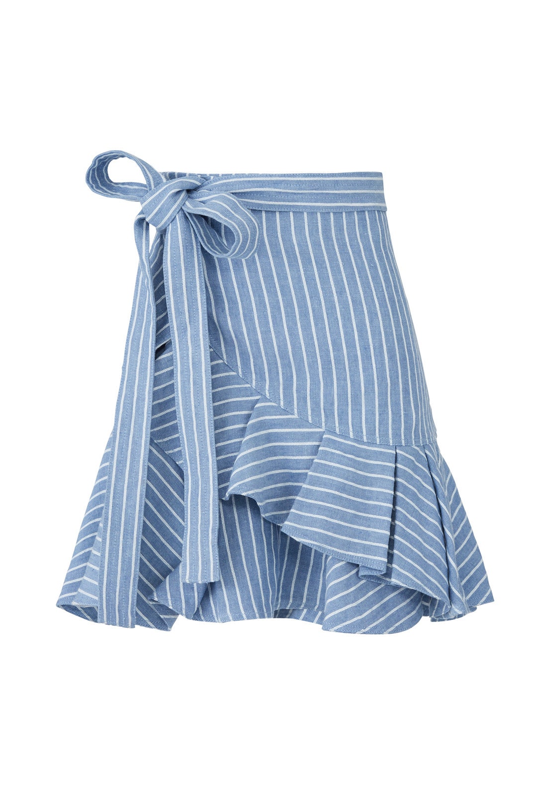 Blue Stripe Anvivi Ruffle Skirt by Alexis 3