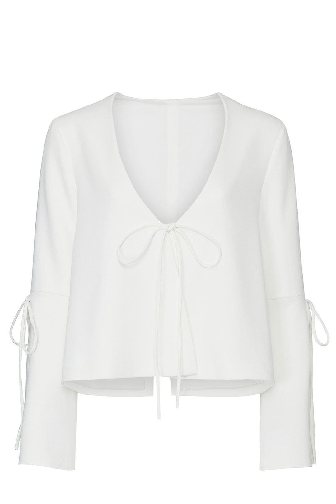White Tie Front Jacket by Derek Lam 10 Crosby x RTR 4