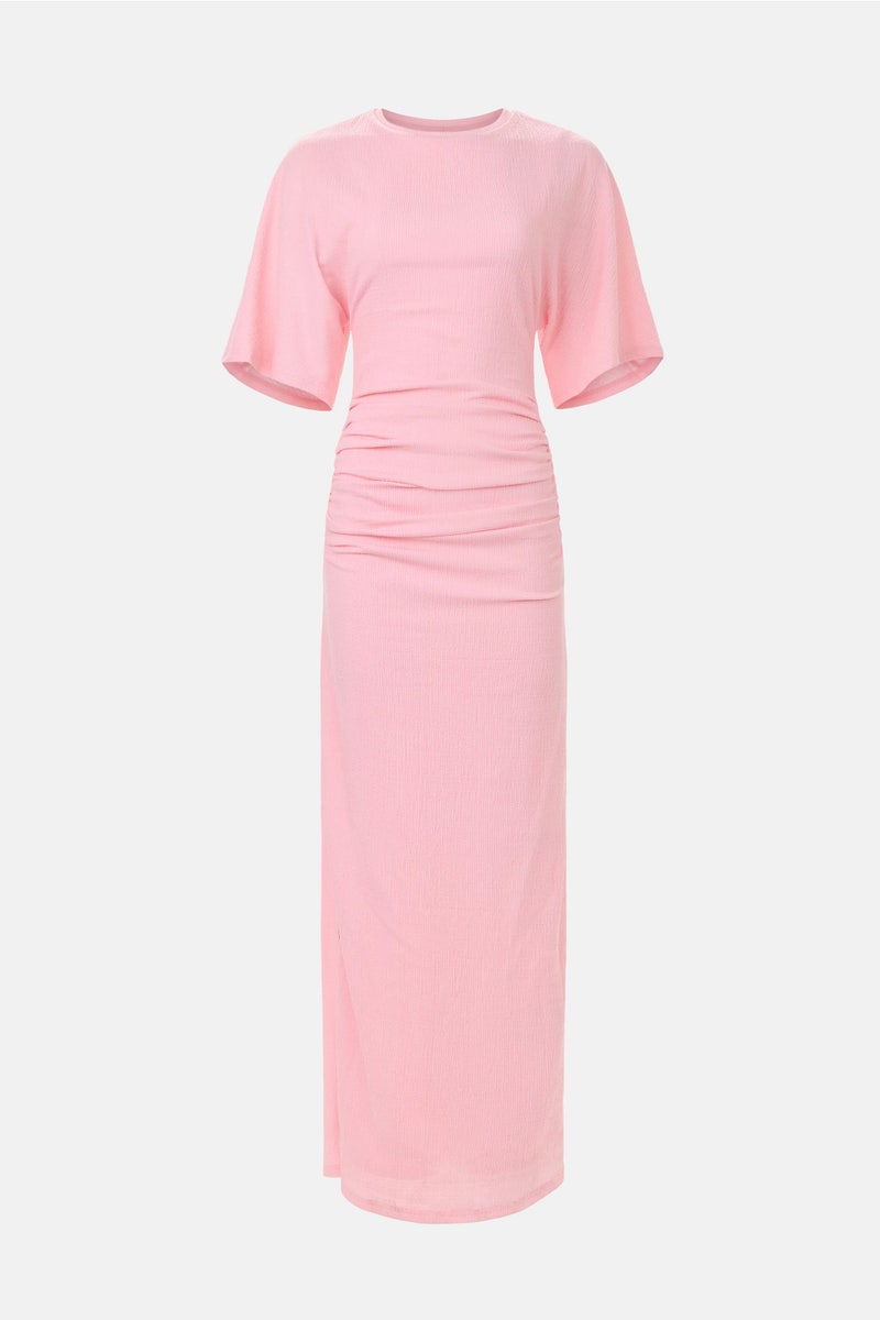 midi sheath dress floral Rihoas Short Sleeve Floral Midi Dress