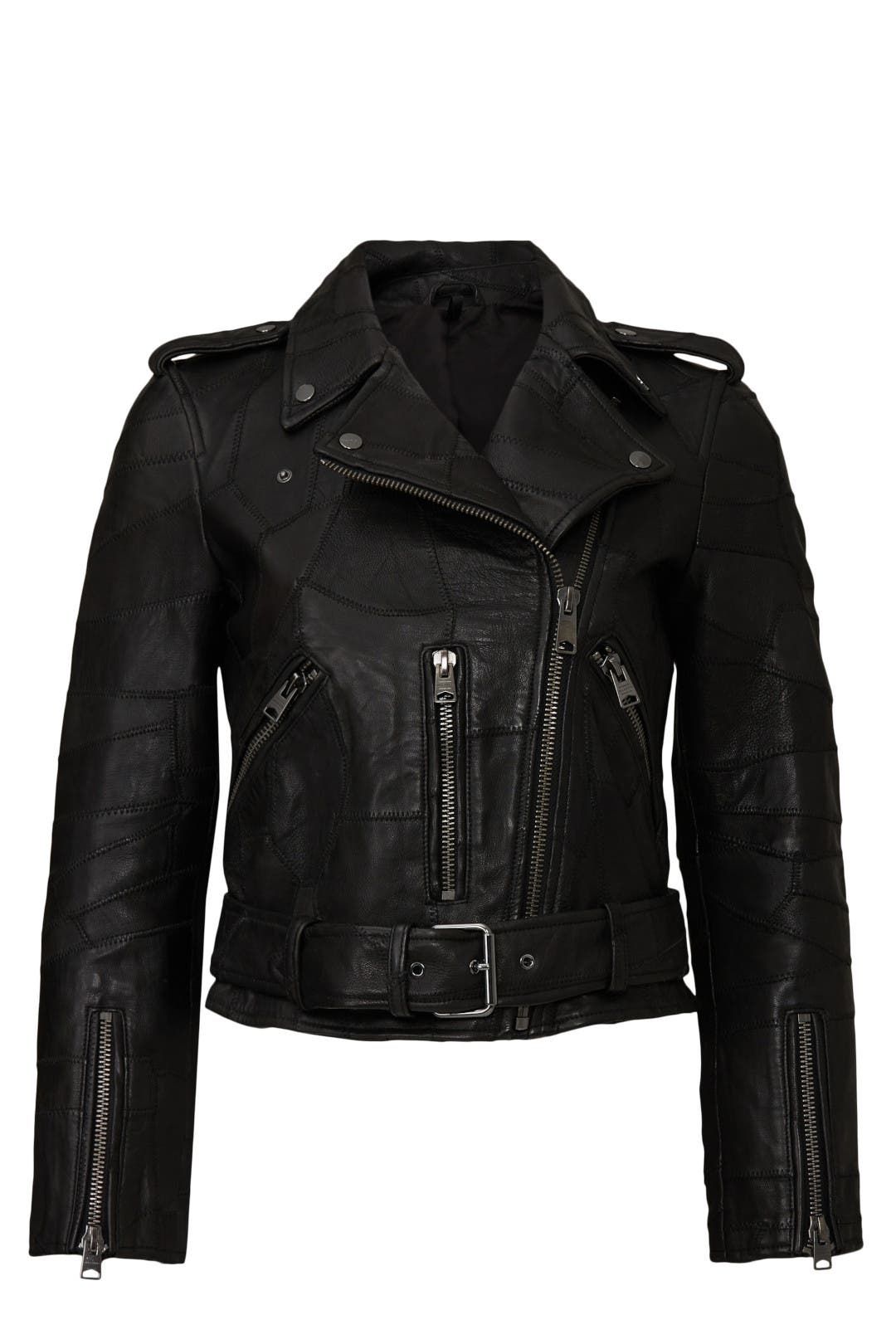 Black Balfern Leather Jacket by AllSaints | Rent the Runway