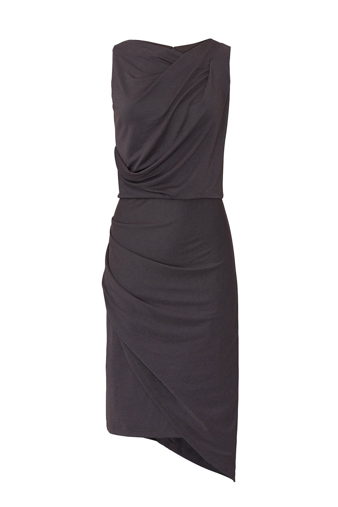 Dark Slate Draped Sheath by HALSTON