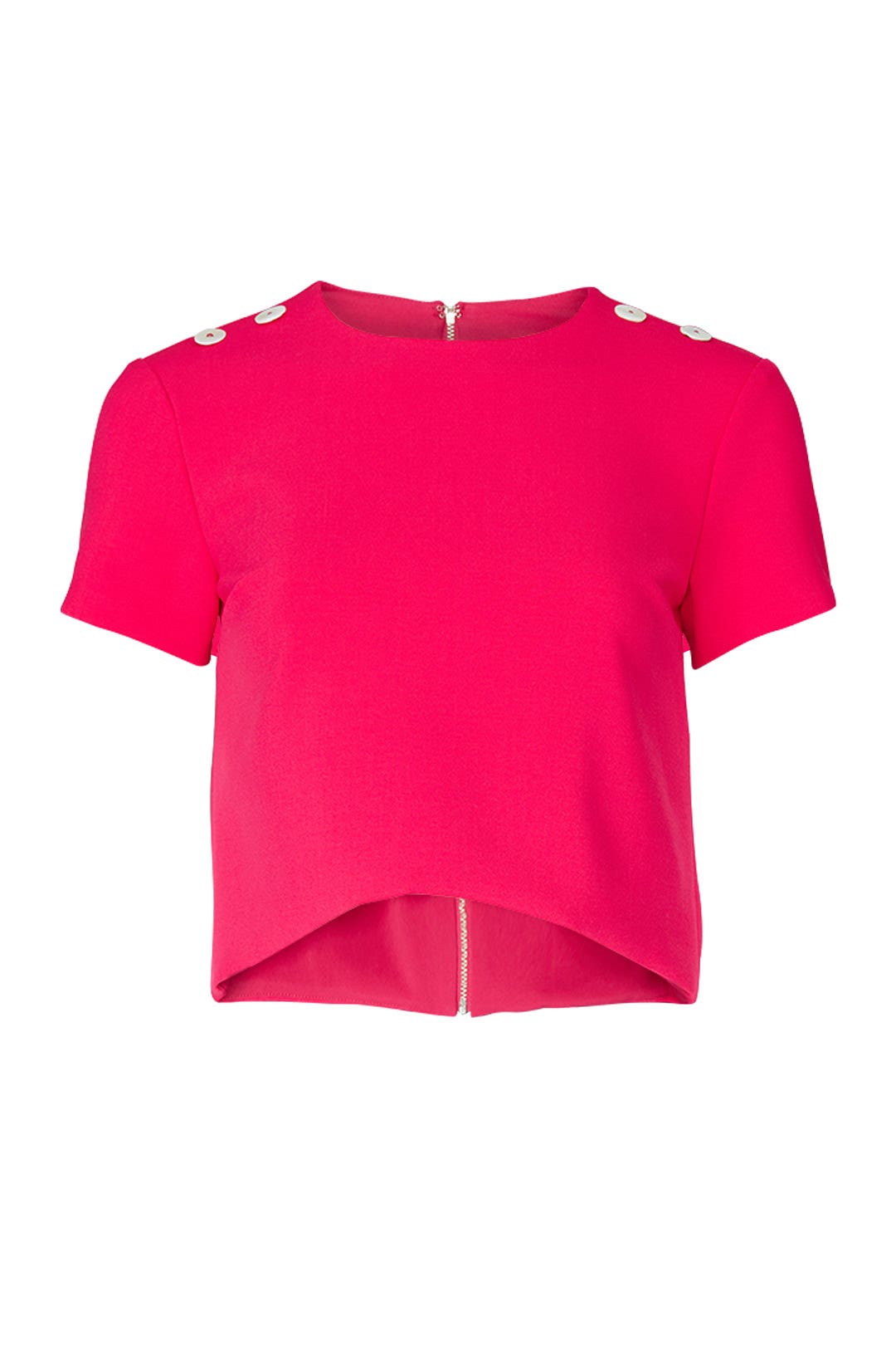 Stretchy Tech Poppy Top by Nicole Miller