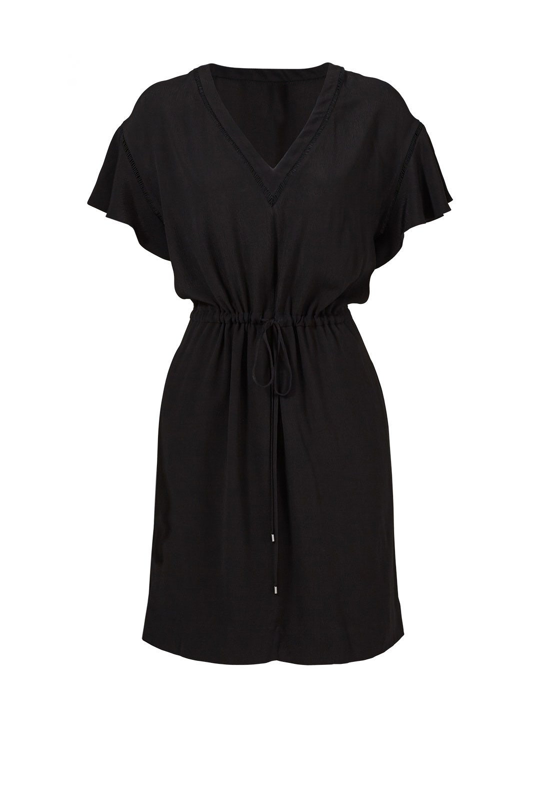 Black Drawstring Relax Dress by Rebecca Taylor NYC