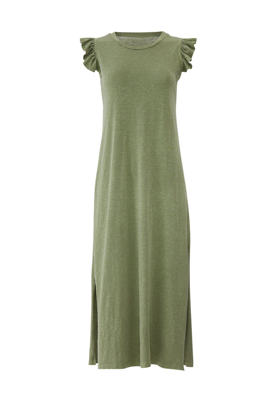Green Ruffle Midi Dress by Sundry 3