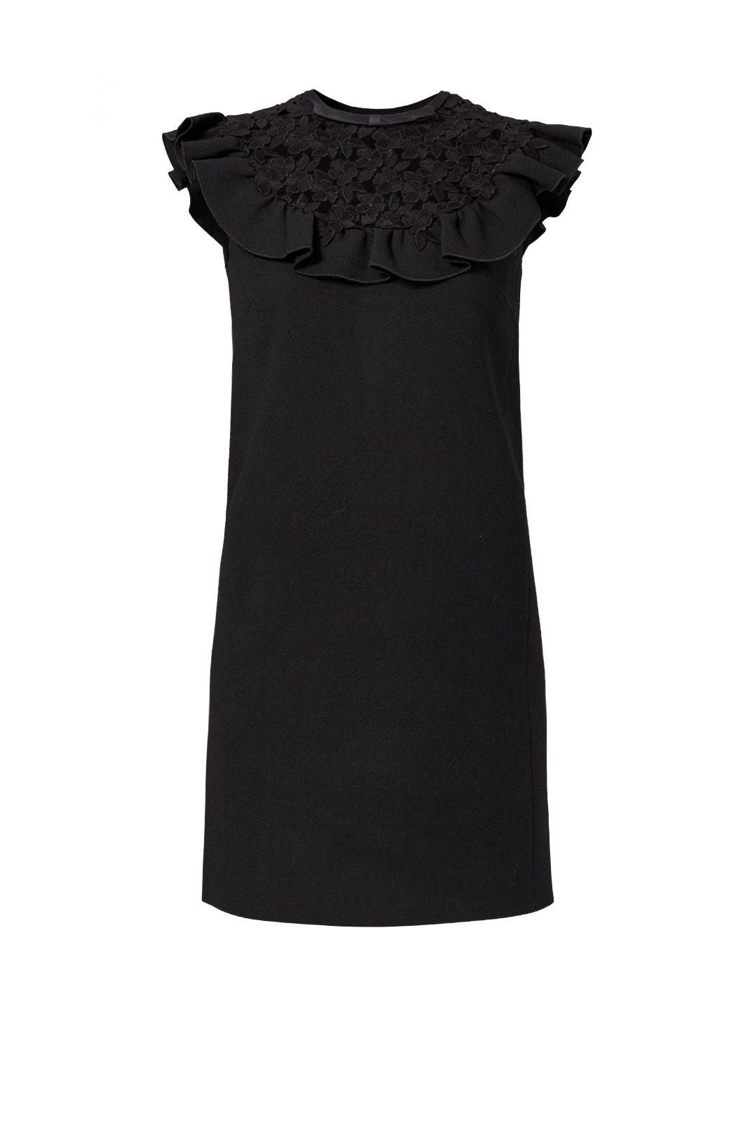 Black Scallop Ruffle Mini Dress by Giambattista Valli 3