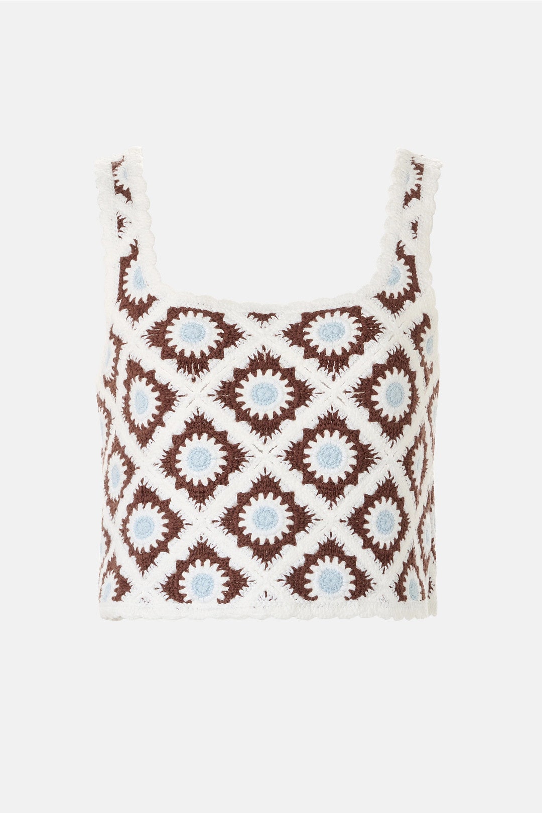 Letunia Crochet Crop Tank Top by Maje