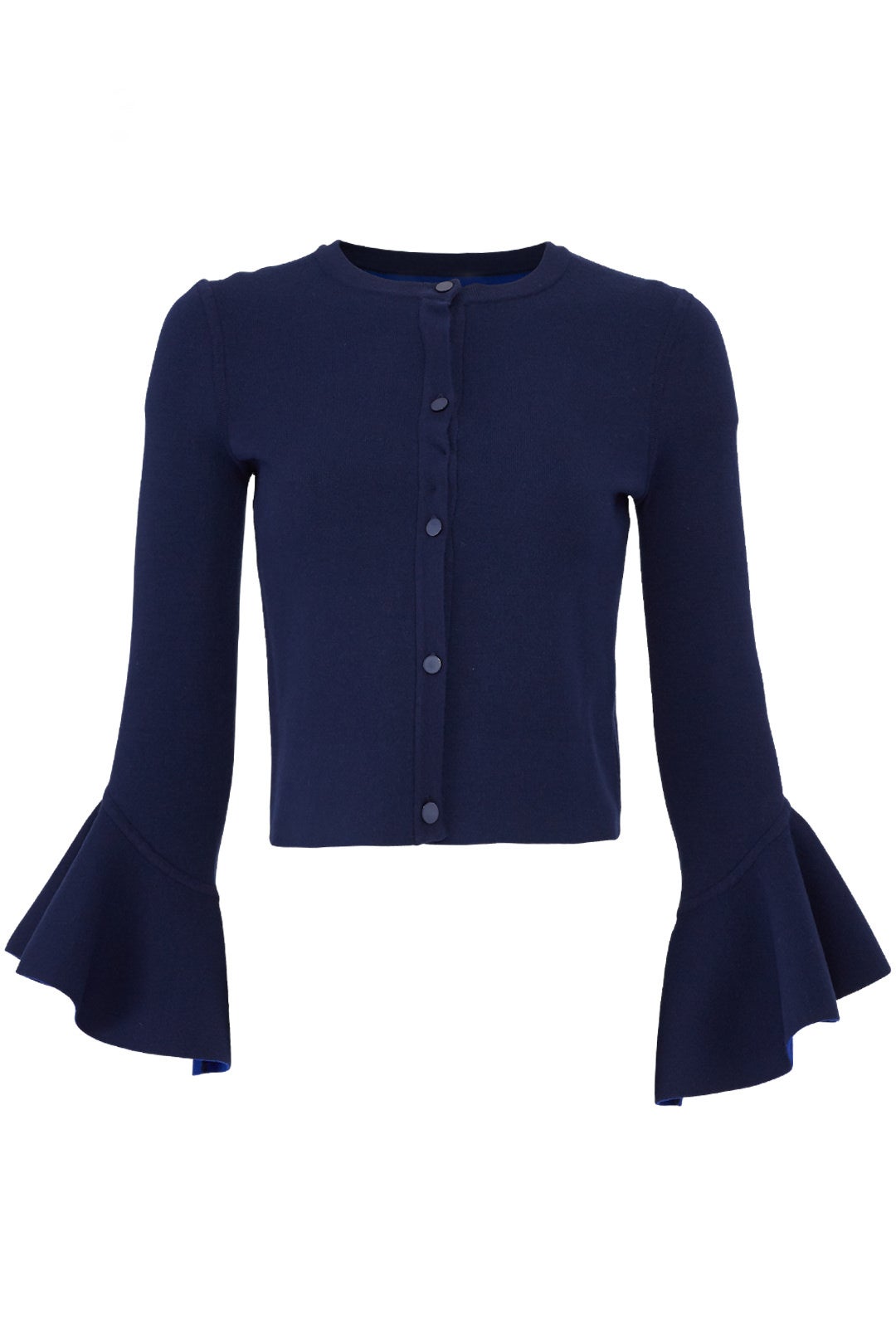 Contrast Draped Sleeve Cardigan by Milly 3