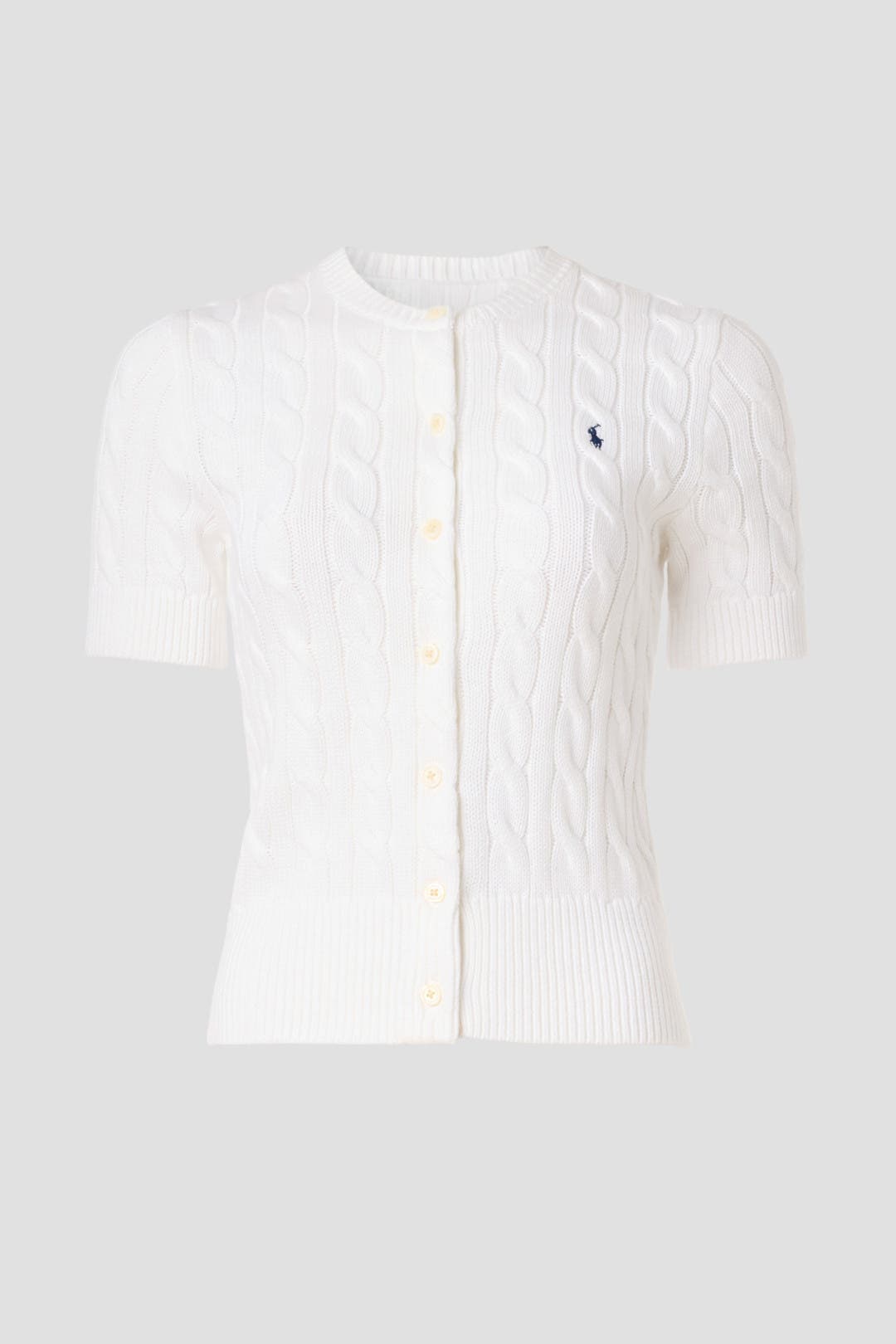 Cable Knit Short Sleeve Cardigan by Polo Ralph Lauren | Rent the