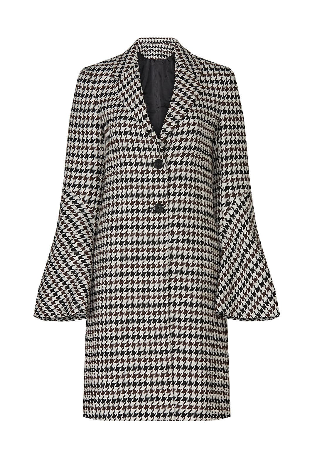 Houndstooth Bell Sleeve Coat by Derek Lam 10 Crosby x RTR | Rent