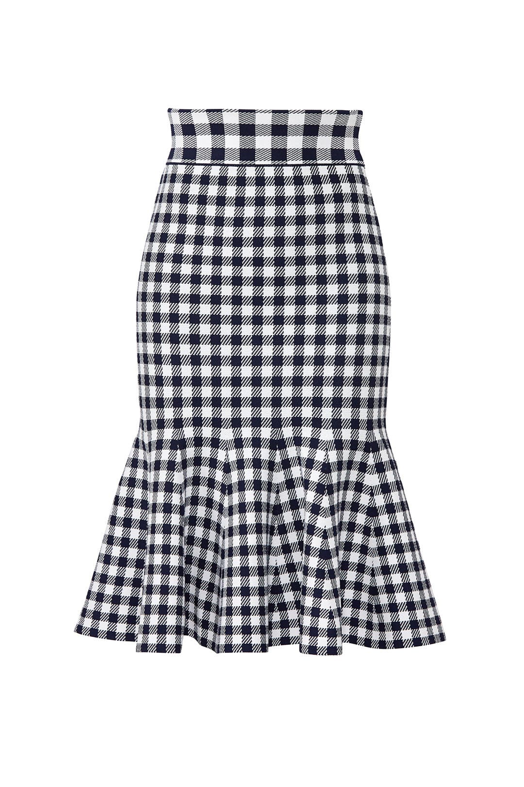 Gingham Knit Trumpet Skirt by SIMKHAI | Rent the Runway Gingham Knit Trumpet Skirt by SIMKHAI | Rent the Runway