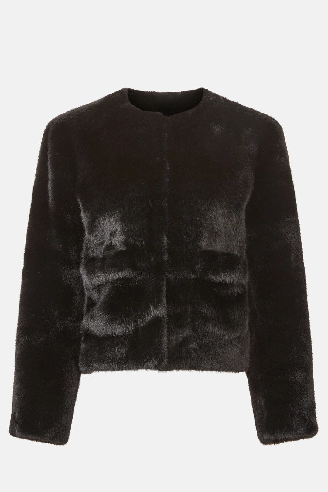 Gifanita Collarless Fur Coat by Maje 4