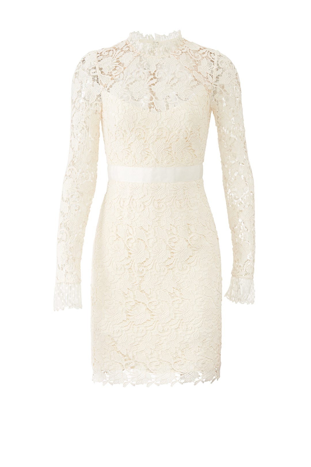 Ivory Lace Sheath Dress by ML Monique Lhuillier 3