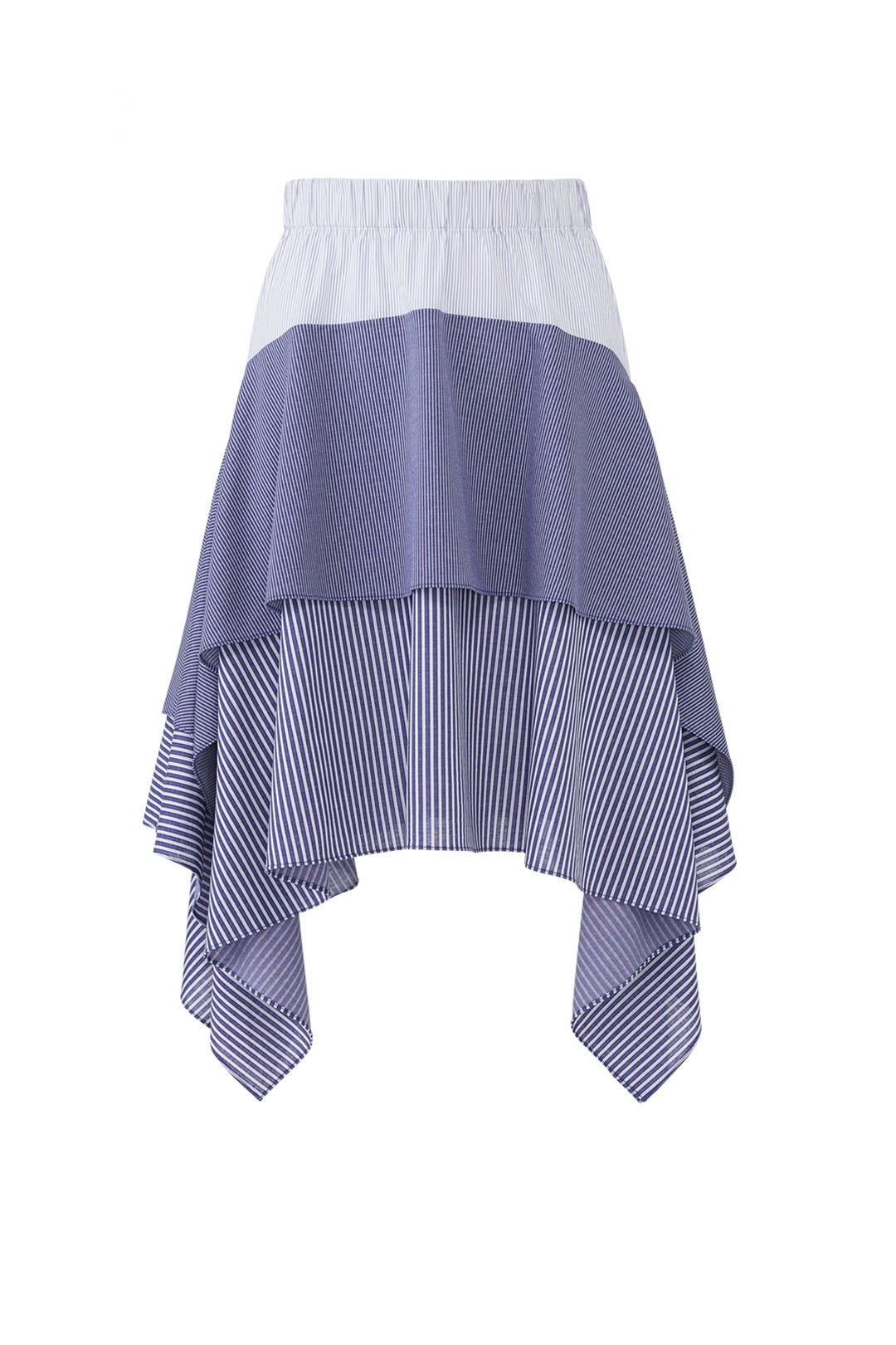 Blue Striped Tier Skirt by Opening Ceremony