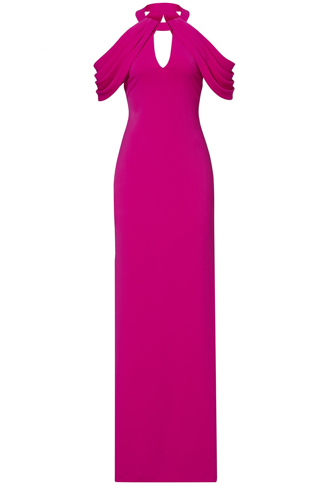 Magenta Draped Gown by Badgley Mischka 3
